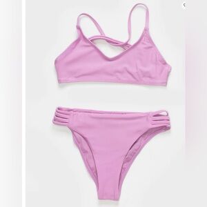 Girls Full Tilt Violet Two-piece matching bikini set Strappy Back Size - 14